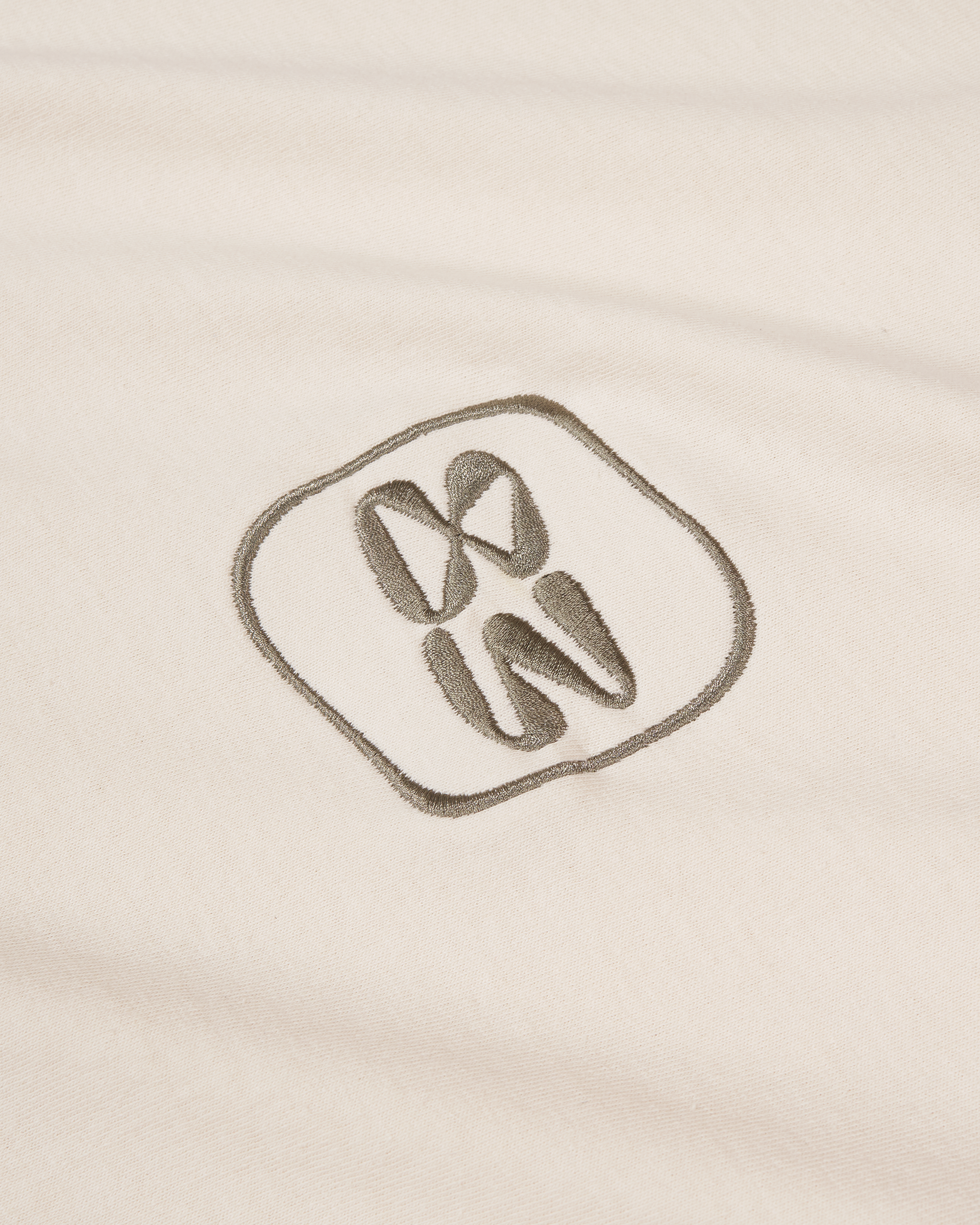 Embroidered Logo T-shirt - Cream